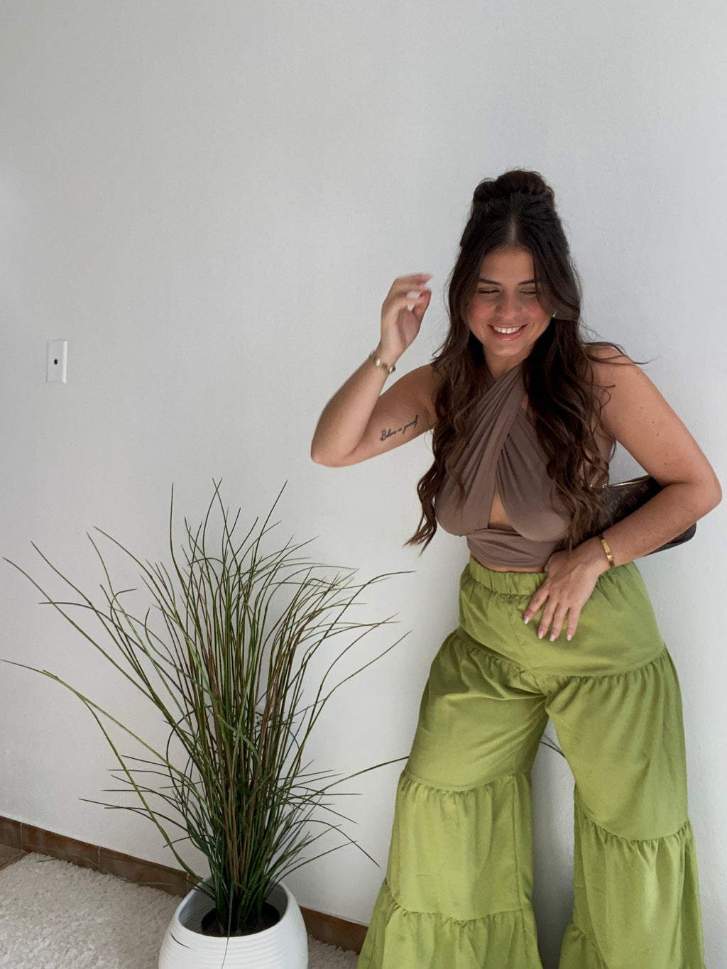 Palazzo green pant