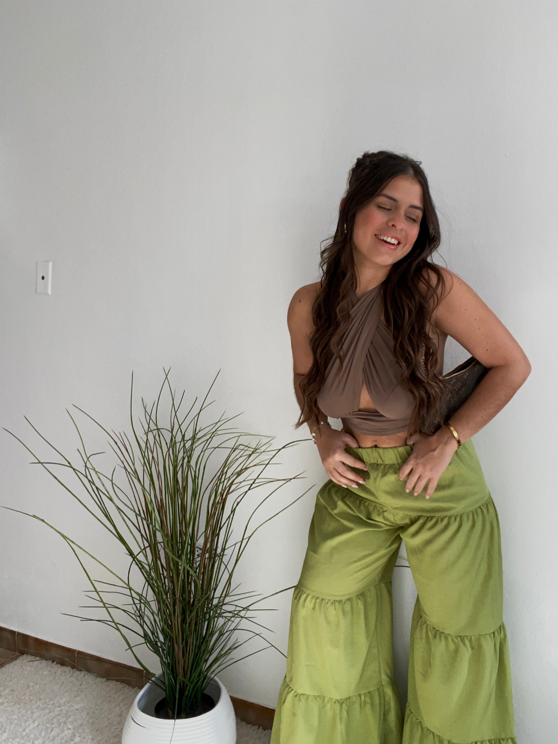 Palazzo green pant