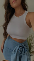 White basic cami top