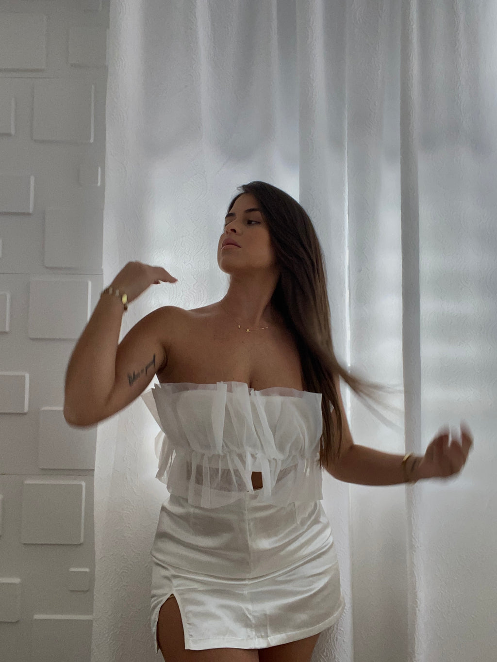 Sugar mini white skirt