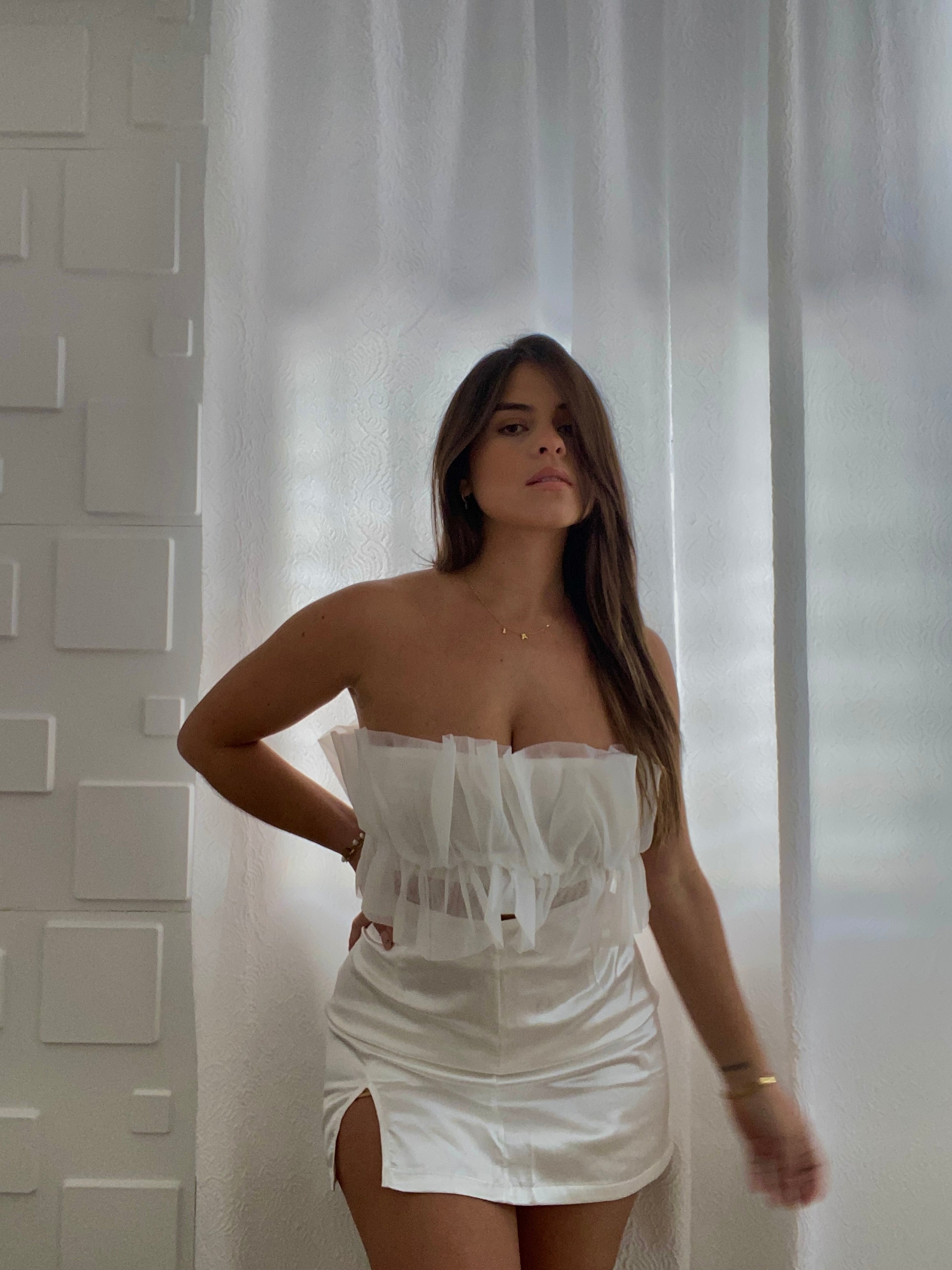 Sugar mini white skirt